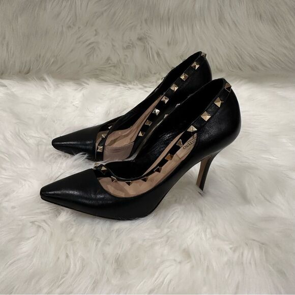 VALENTINO GARAVANI Nappa Rockstud Cross Strap d'Orsay Pumps - Picture 16 of 16